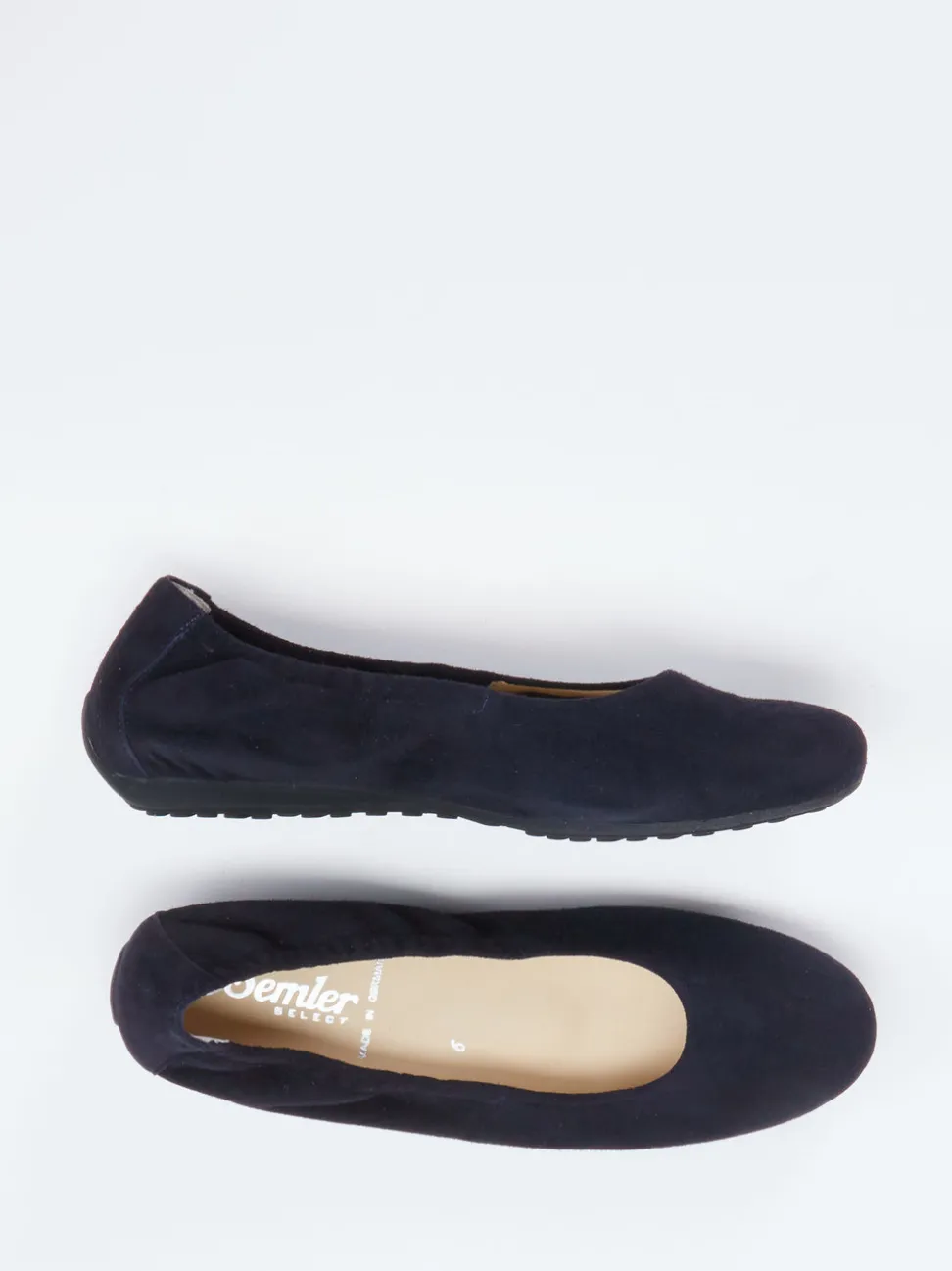 Semler – Komfort-Ballerinas aus Veloursleder blau