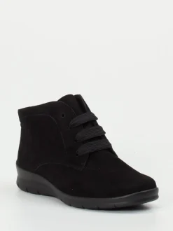 Semler – Komfort-Boots aus Veloursleder schwarz