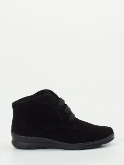 Semler – Komfort-Boots aus Veloursleder schwarz