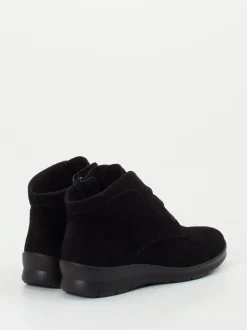 Semler – Komfort-Boots aus Veloursleder schwarz