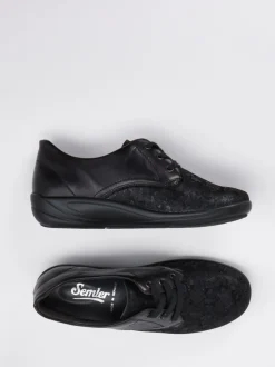 Semler – Komfort-Halbschuh aus Kalbleder Schwarz
