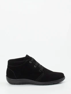 Semler – Komfort-Knöchelschuh aus Veloursleder schwarz