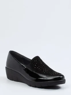 Semler – Komfort-Loafer aus Lackleder schwarz