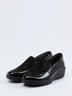 Semler – Komfort-Loafer aus Lackleder schwarz