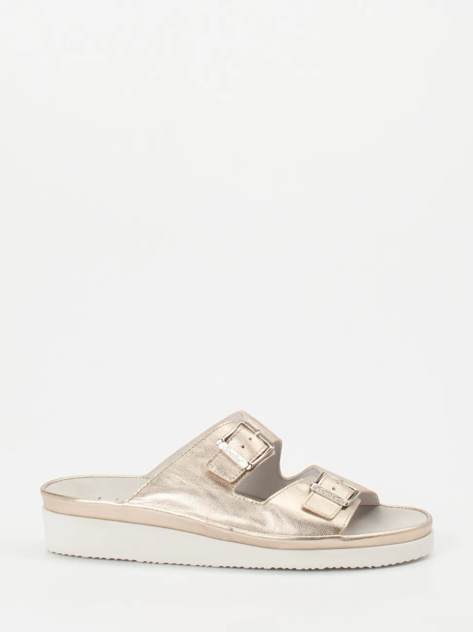 Semler – Komfort-Pantolette aus Metallicleder gold