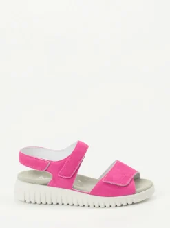 Semler – Komfortsandale aus Veloursleder pink