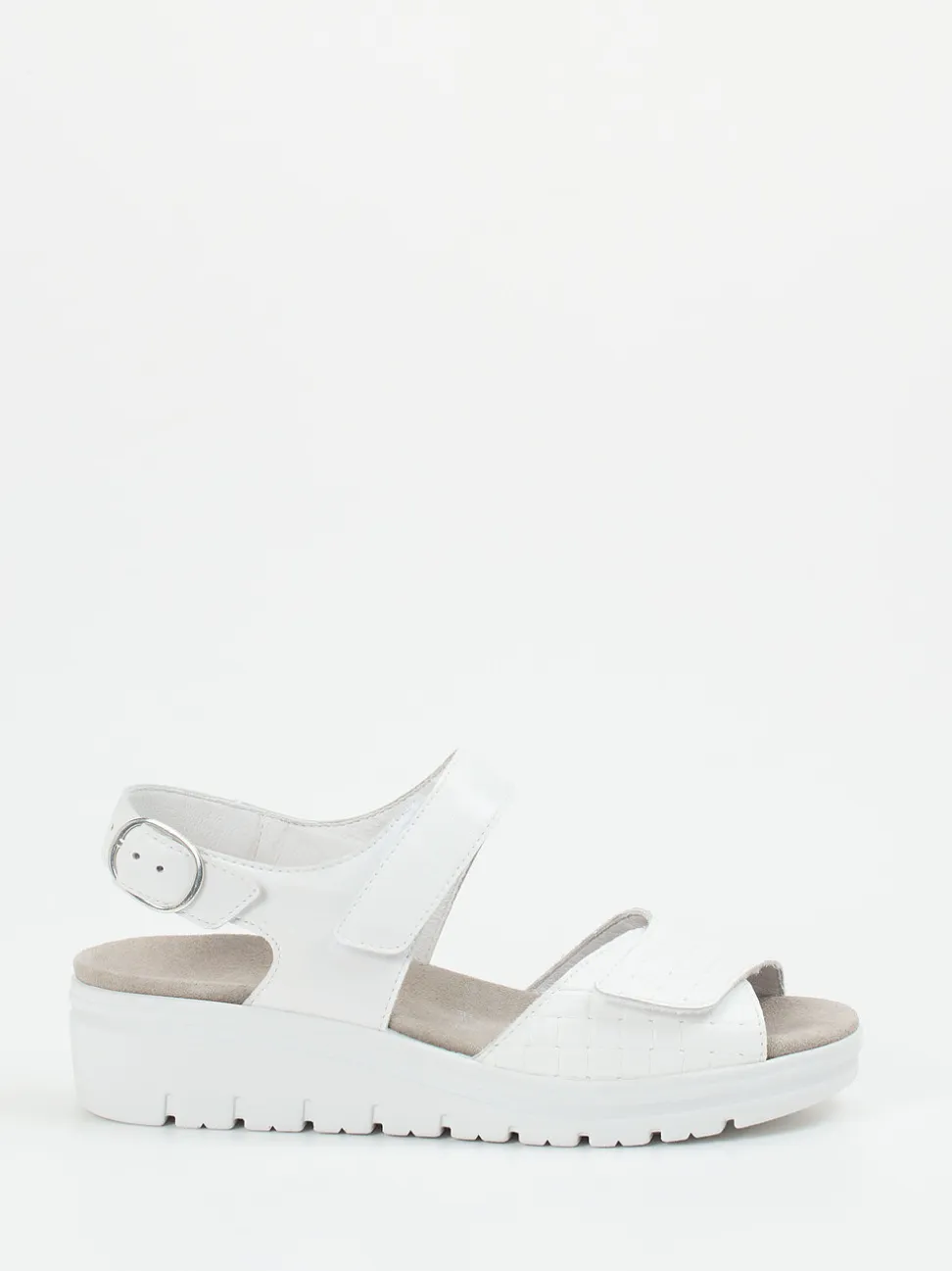 Semler – Komfortsandalen aus Kalbleder Weiß