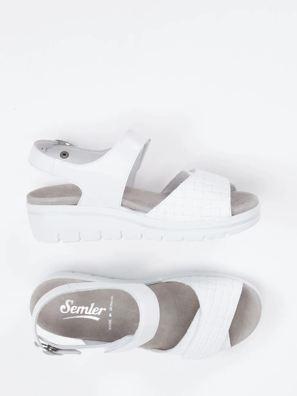 Semler – Komfortsandalen aus Kalbleder Weiß