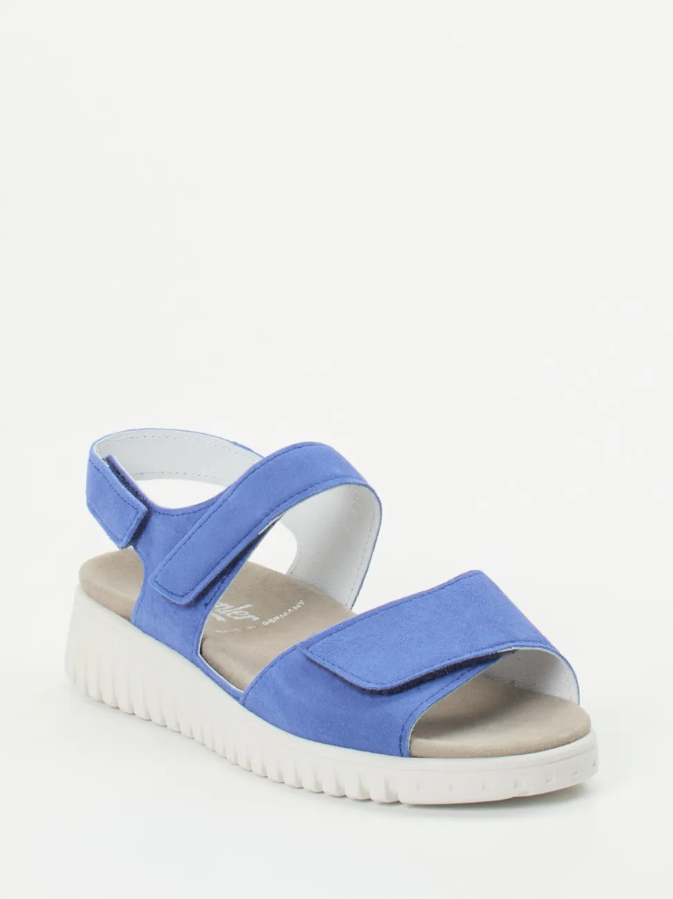 Semler – Komfortsandalen aus Veloursleder blau