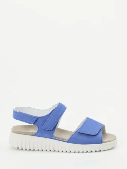 Semler – Komfortsandalen aus Veloursleder blau