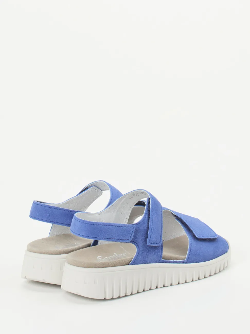 Semler – Komfortsandalen aus Veloursleder blau