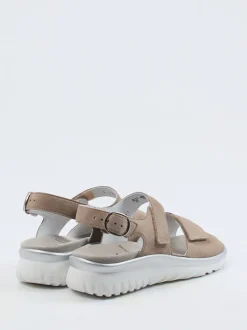Semler – Komfortsandalen aus Veloursleder beige