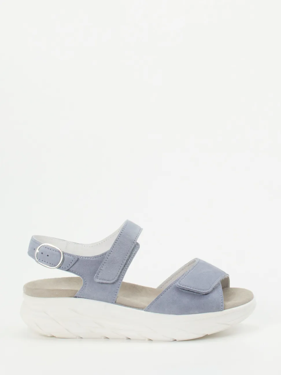 Semler – Komfort-Sandalen aus Veloursleder blau