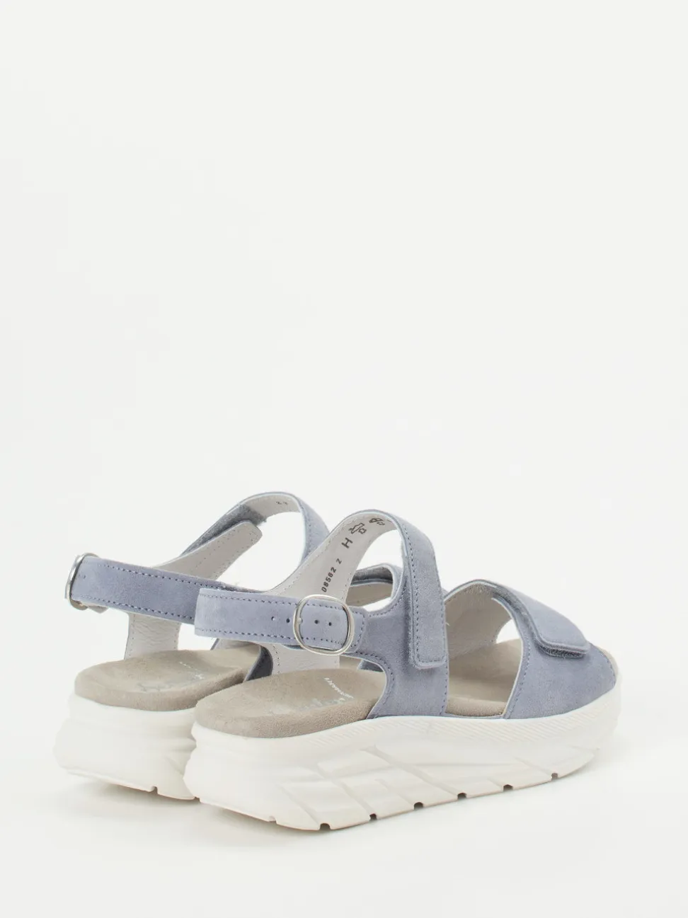 Semler – Komfort-Sandalen aus Veloursleder blau
