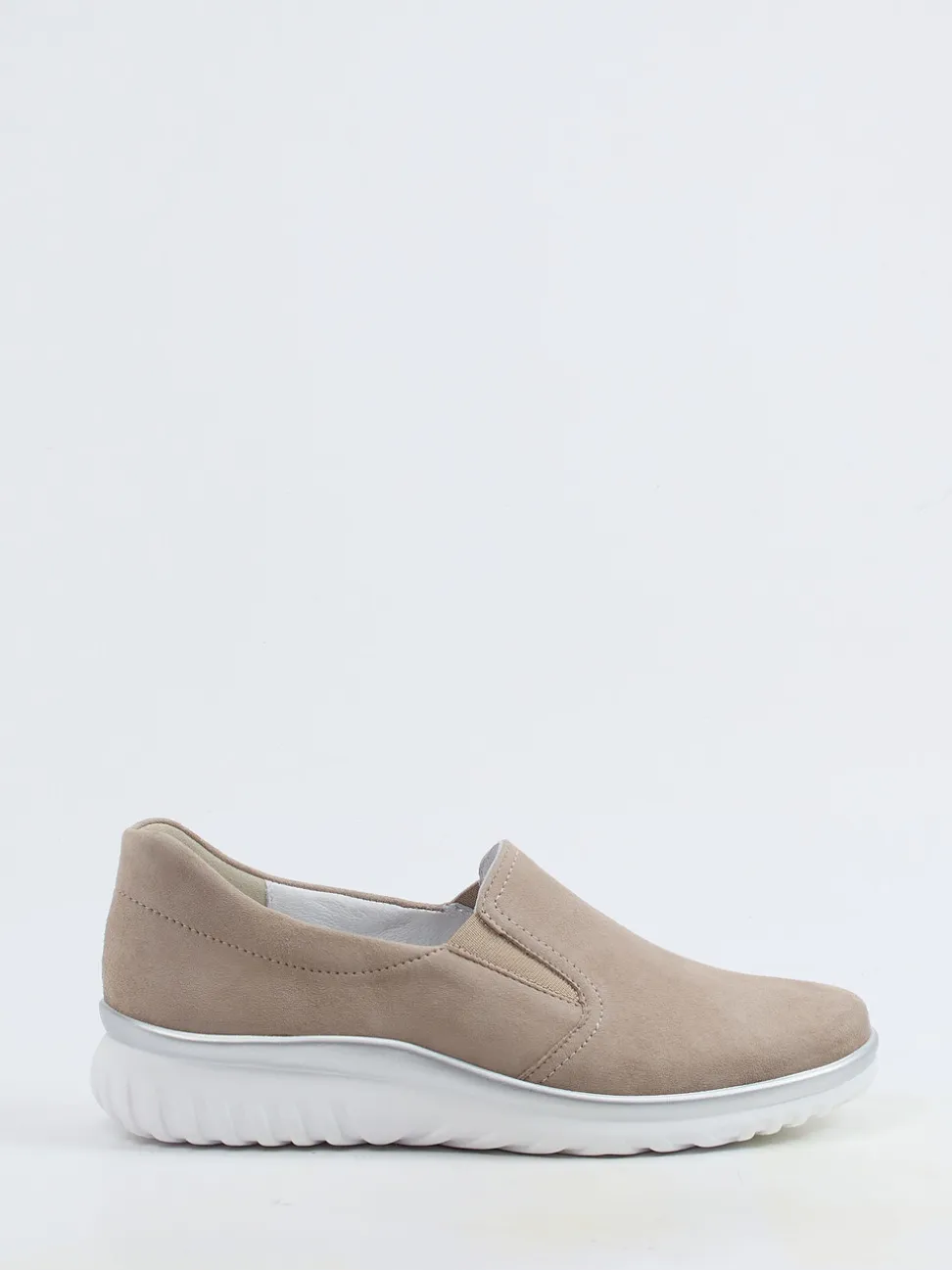 Semler – Komfort-Slipper aus Veloursleder beigegrau