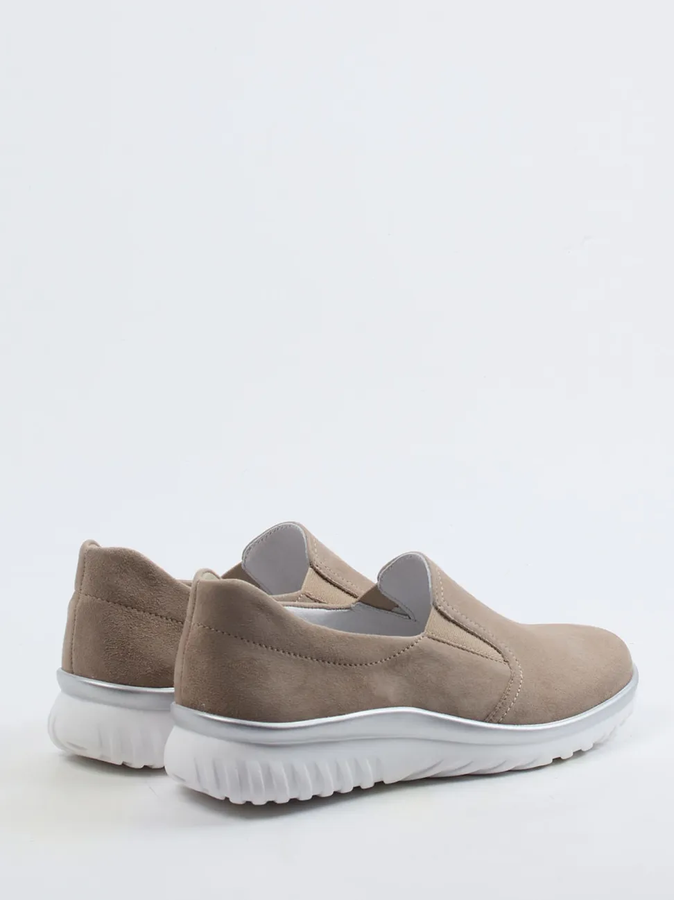 Semler – Komfort-Slipper aus Veloursleder beigegrau