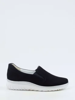Semler – Komfort-Slipper aus Veloursleder Blau