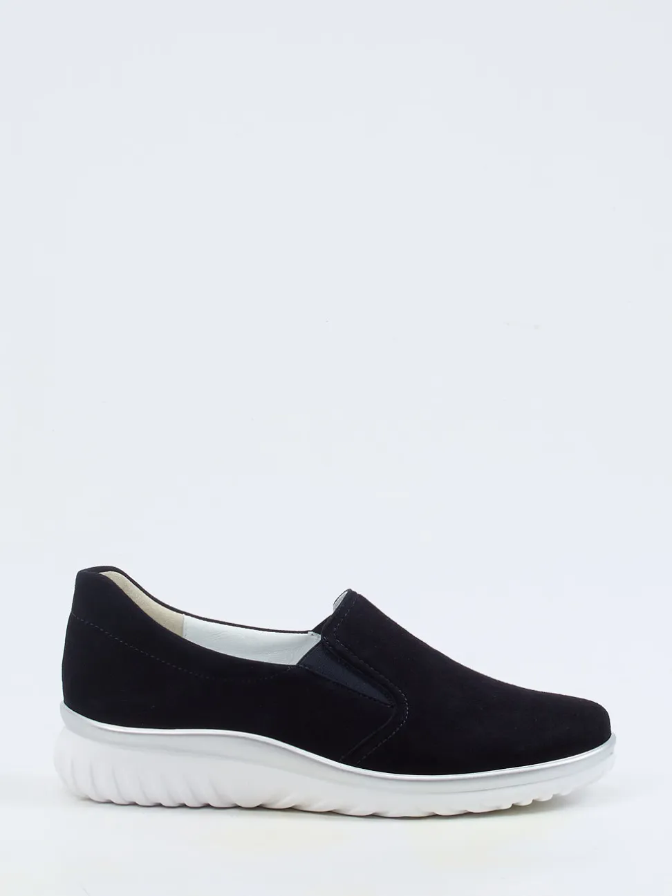 Semler – Komfort-Slipper aus Veloursleder Blau