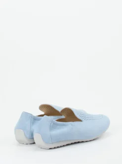 Semler – Komfort-Slipper aus Veloursleder hellblau