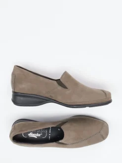 Semler – Komfort-Slipper aus Nubukleder in Taupe