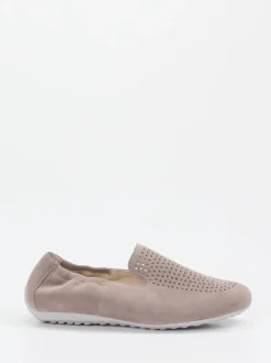 Semler – Komfort-Slipper aus Veloursleder taupe