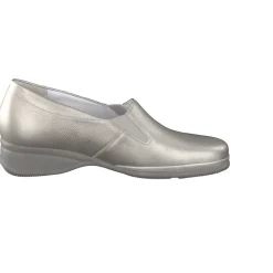 Semler – Komfort-Slipper aus Metallicleder silber