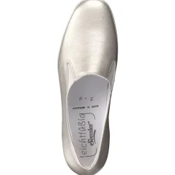 Semler – Komfort-Slipper aus Metallicleder silber