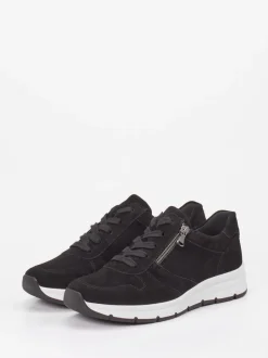 Semler – Komfort-Sneaker aus Veloursleder schwarz