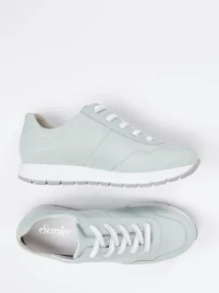 Semler – Komfort-Sneaker aus Nubukleder mintgrün