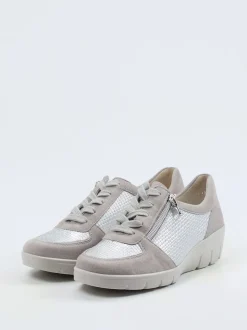 Semler – Komfort-Sneaker aus Veloursleder grau