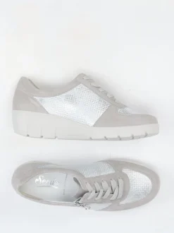 Semler – Komfort-Sneaker aus Veloursleder grau