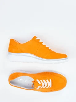 Semler – Komfort-Sneaker aus Veloursleder orange