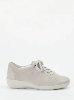 Semler – Komfort-Sneaker aus Veloursleder hellgrau