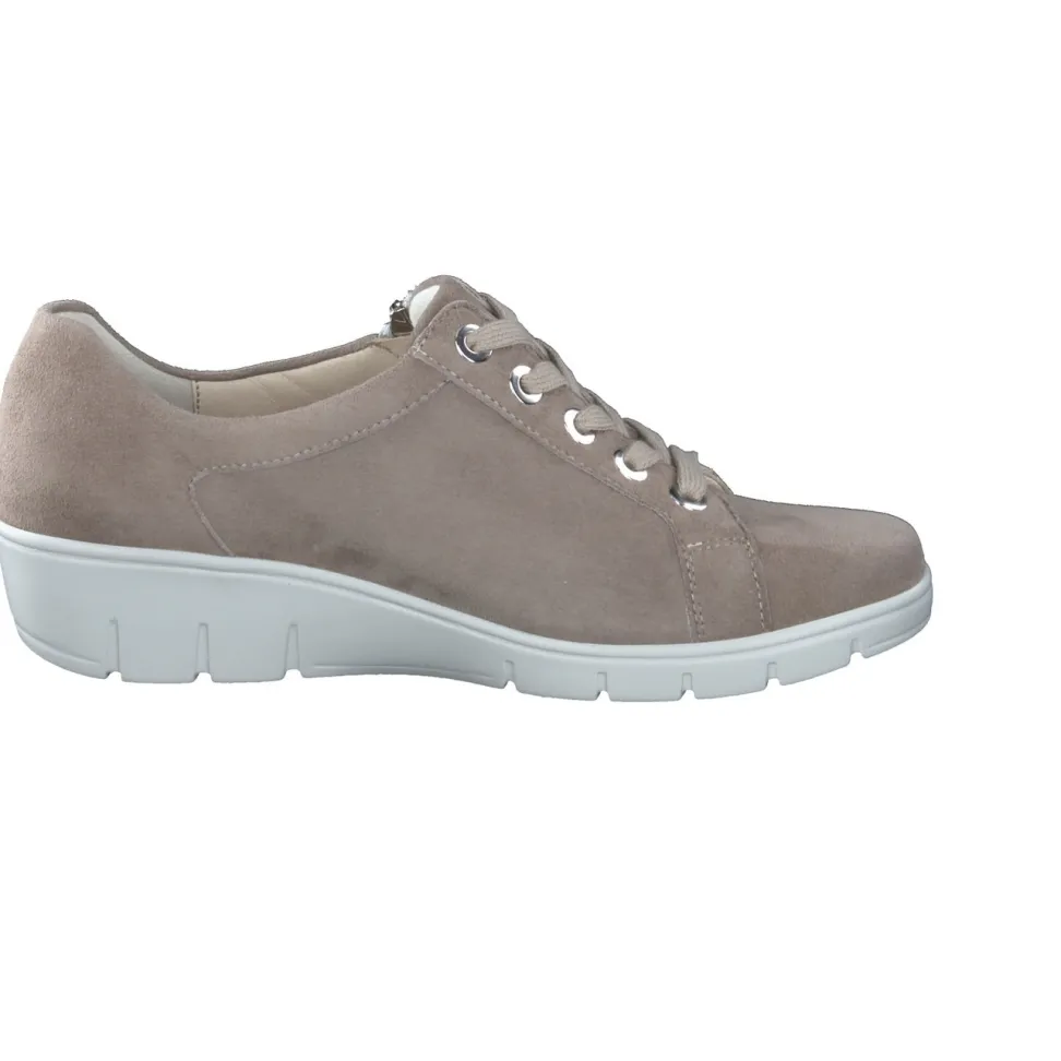 Semler – Komfort-Sneaker aus Veloursleder Taupe