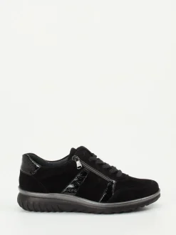 Semler – Komfort-Sneaker aus Veloursleder Schwarz