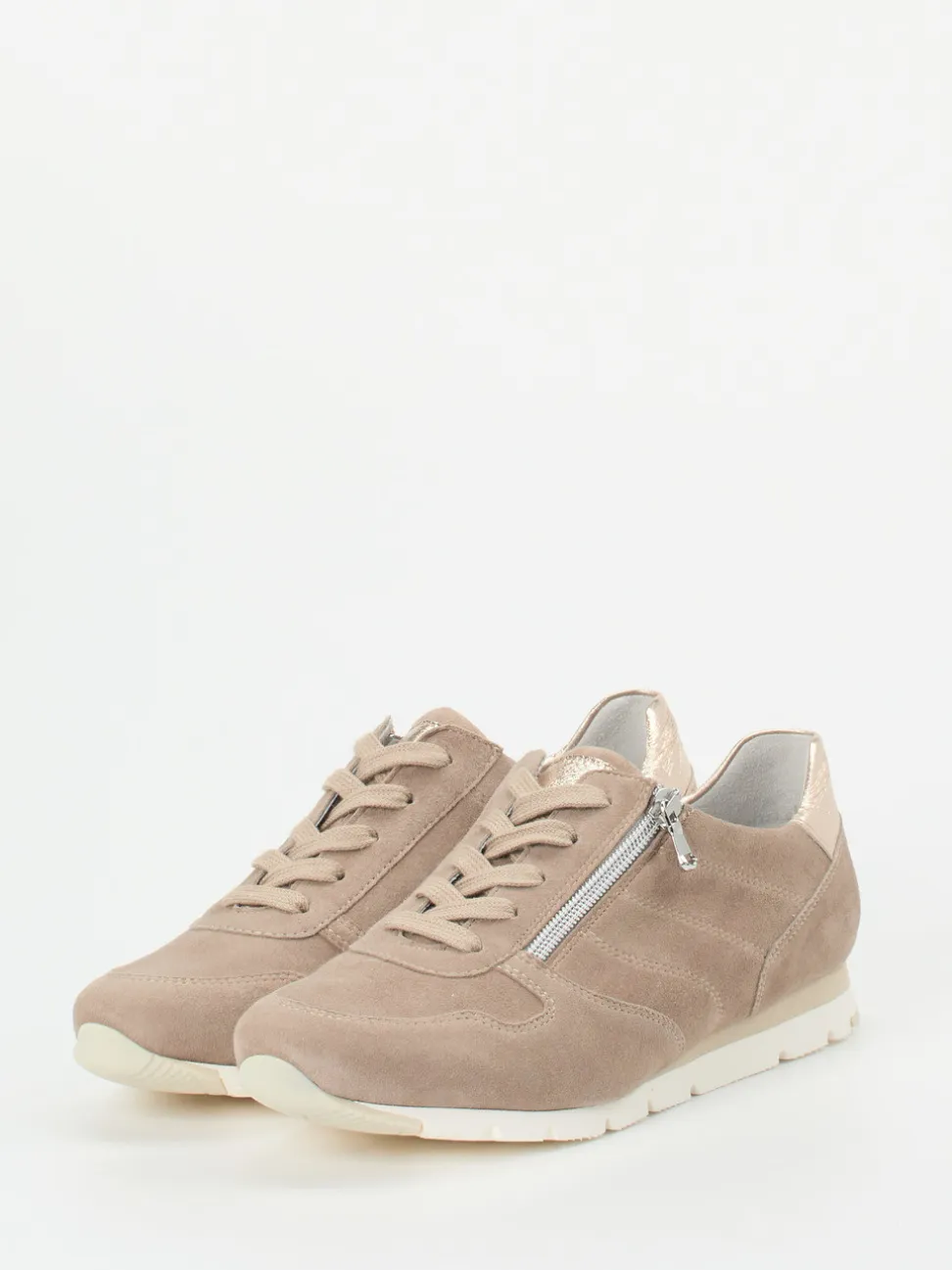 Semler – Komfort-Sneaker aus Veloursleder beige