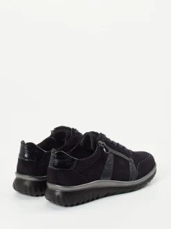 Semler – Komfort-Sneaker aus Veloursleder Dunkelblau