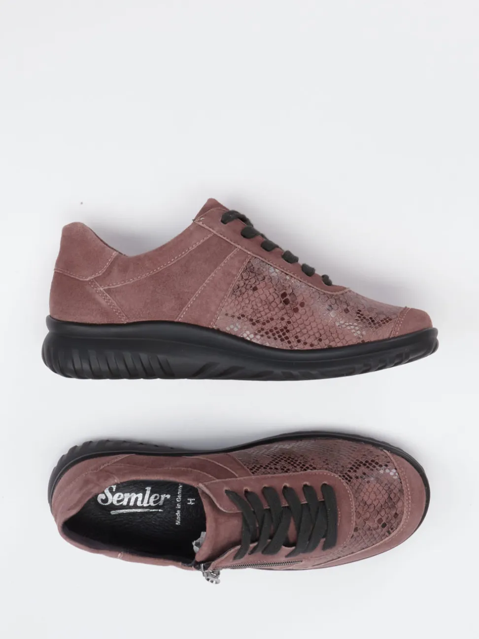 Semler – Komfort-Sneaker aus Stretchmaterial Altrosa