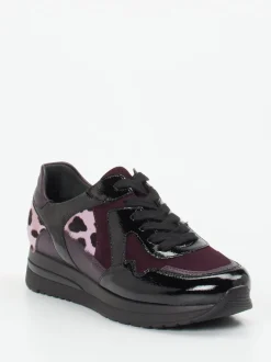 Semler – Komfort-Sneaker aus Lackleder in Brombeer