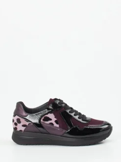 Semler – Komfort-Sneaker aus Lackleder in Brombeer