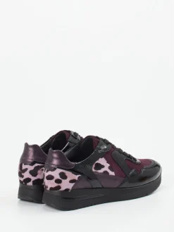 Semler – Komfort-Sneaker aus Lackleder in Brombeer