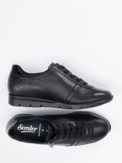 Semler – Komfort-Sneaker aus Kalbleder Schwarz