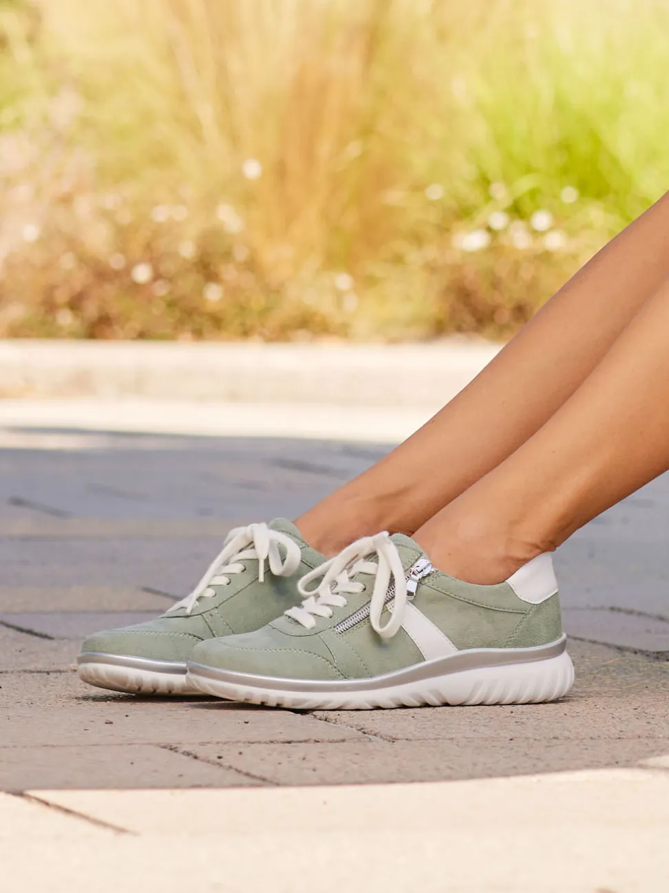 Semler – Komfort-Sneaker aus Veloursleder grün