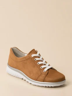 Semler – Komfort-Sneaker aus Veloursleder cognacbraun