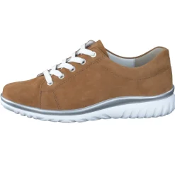 Semler – Komfort-Sneaker aus Veloursleder cognacbraun