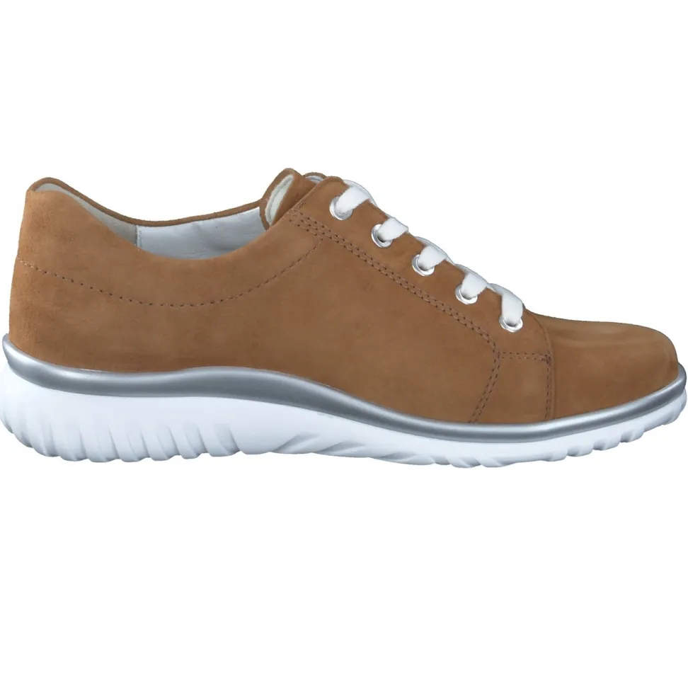 Semler – Komfort-Sneaker aus Veloursleder cognacbraun