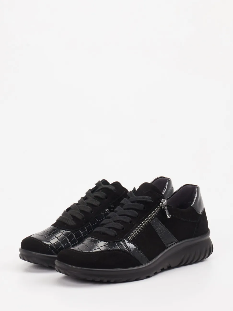 Semler – Komfort-Sneaker aus Leder Schwarz