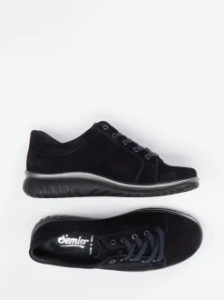 Semler – Komfort-Sneaker aus Veloursleder Dunkelblau