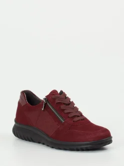 Semler – Komfort-Sneaker aus Veloursleder Bordeauxrot