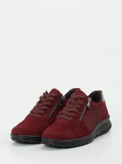 Semler – Komfort-Sneaker aus Veloursleder Bordeauxrot